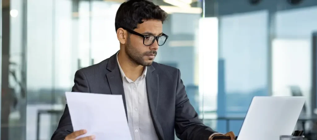 fixed-income investor looking at papers